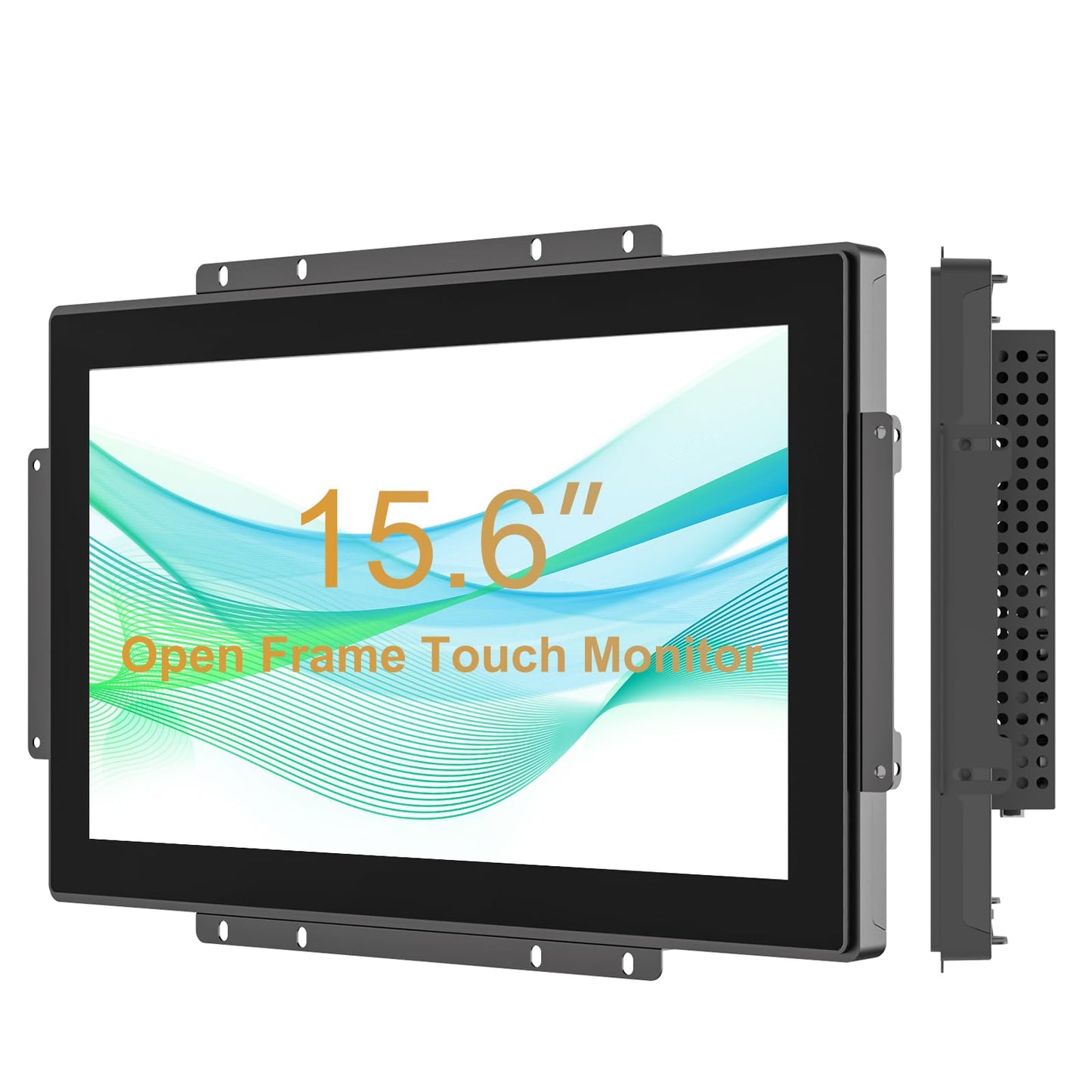 Senisway 15.6 Inch Open Frame Touchscreen Monitor Surface is IP65 Waterproof 1920 x 1080 @ 60Hz TFT LCD IK08 Industrial Touch Screen Monitor 10 Finger Capacitive Touch