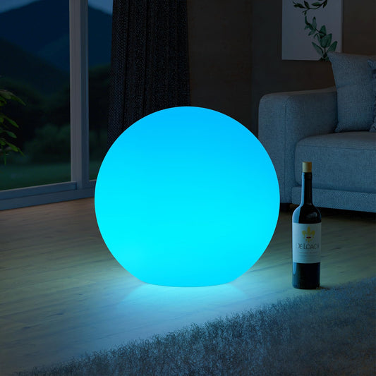 FUYO 16-inch LED Ball Lamp with Remote Rechargeable Waterproof, Glowing Globe Light 16 RGB Colors Orb Sphere for Indoor Outdoor Home Patio Pool Party Decor (White 16-inch)