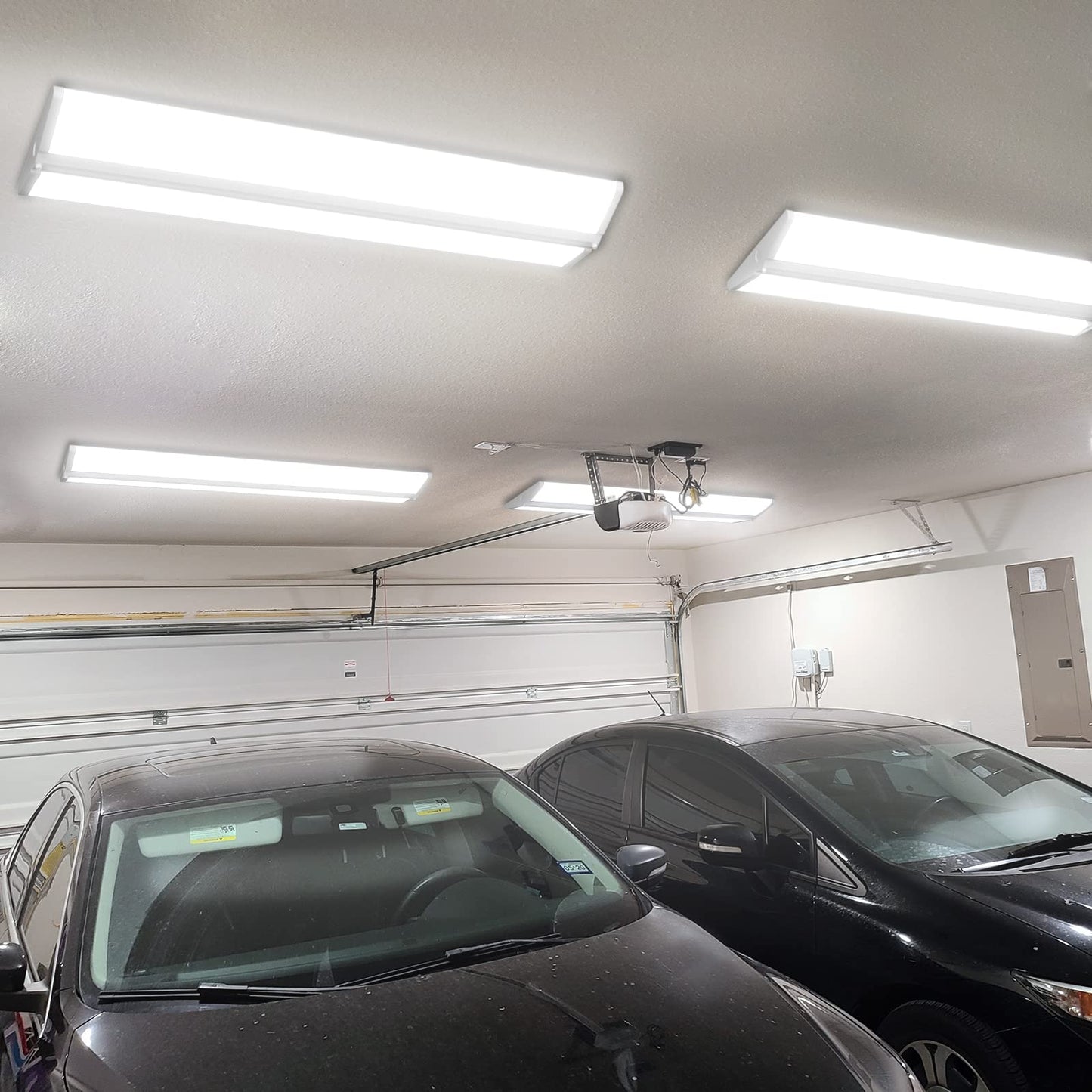 ANTLUX 72W 4FT LED Wraparound Light, Ultra Slim LED Shop Garage Lights Flush Mount, 8000 Lumens, 4000K, No Glare, 4 Foot Wrap Office Ceiling Lighting Fixture, Fluorescent Tube Replacement, 4 Pack