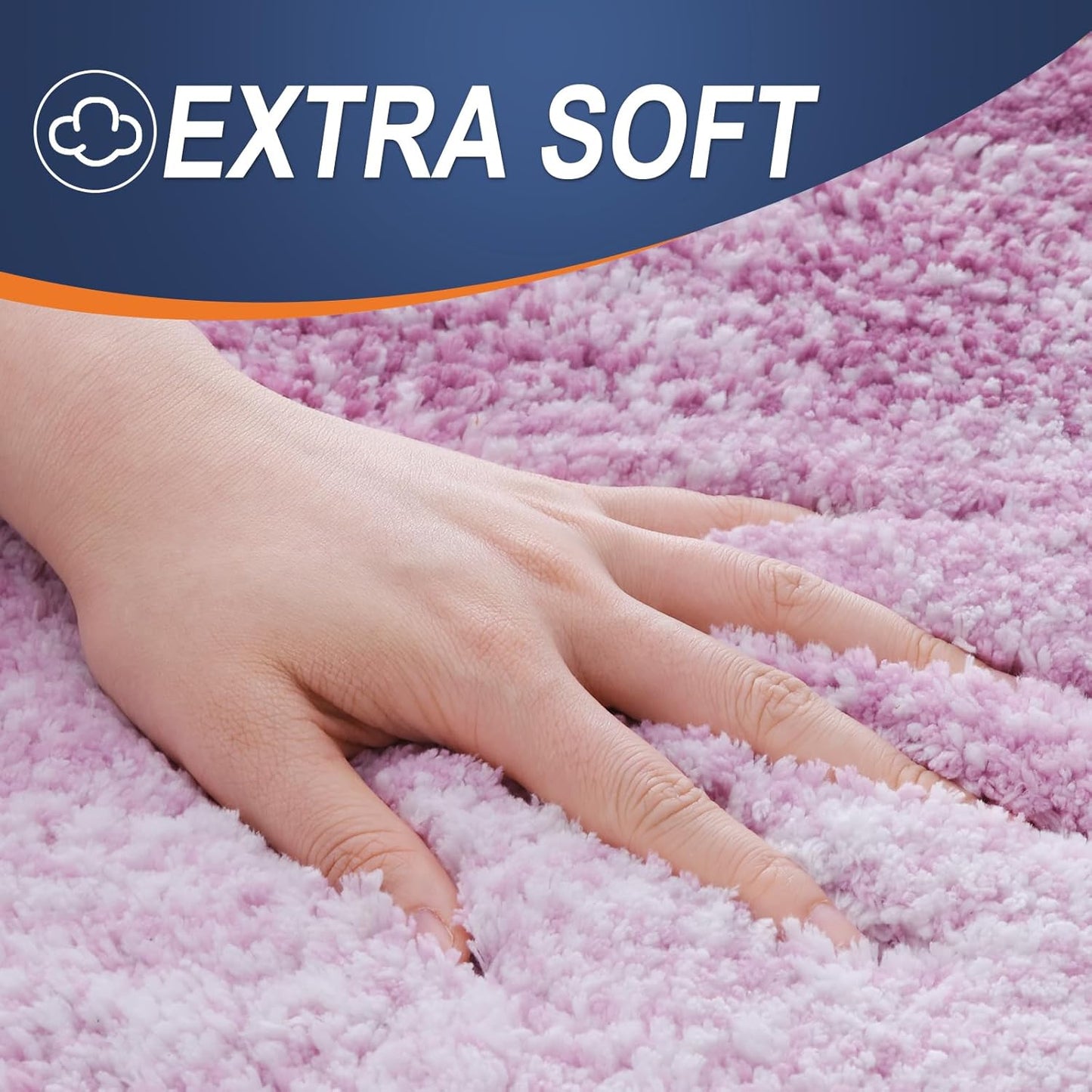 OLANLY Bathroom Rugs - Extra Soft Microfiber Mat | Quick-Dry, Washable, Rubber Backing - 30x20, Pinkish-Purple