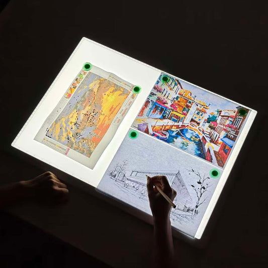 TOHETO Rechargeable A2 Light Pad for Diamond Painting 25.2''x18.4'', Magnetic Diamond Art Light Board, Wireless Lightbox for Tracing and Drawing, Cordless LED Light Table for Sketching, Weeding Vinyl