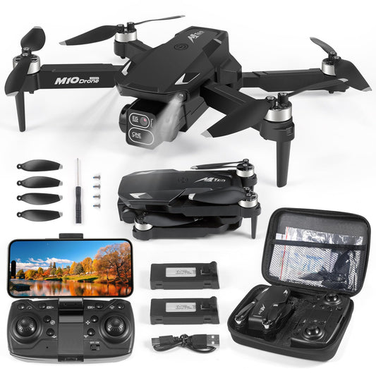Mini Drone with Camera, 4K HD FPV Drone for Beginners,Brushless Motor, Altitude Hold, Gesture Selfie, One key Return/Emergency Stop,3D Flips, Waypoint Fly, 2 Batteries,Foldable RC Quadcopter.