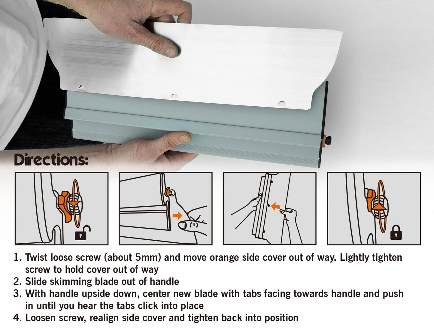 ROLLINGDOG Drywall Skimming Blade Set - 4pcs Skimming Blades With Extra blades,Taping Knife,Putty Knife,3pcs Hand Sander with Sandpapers And Extension Pole for Drywall Jobs