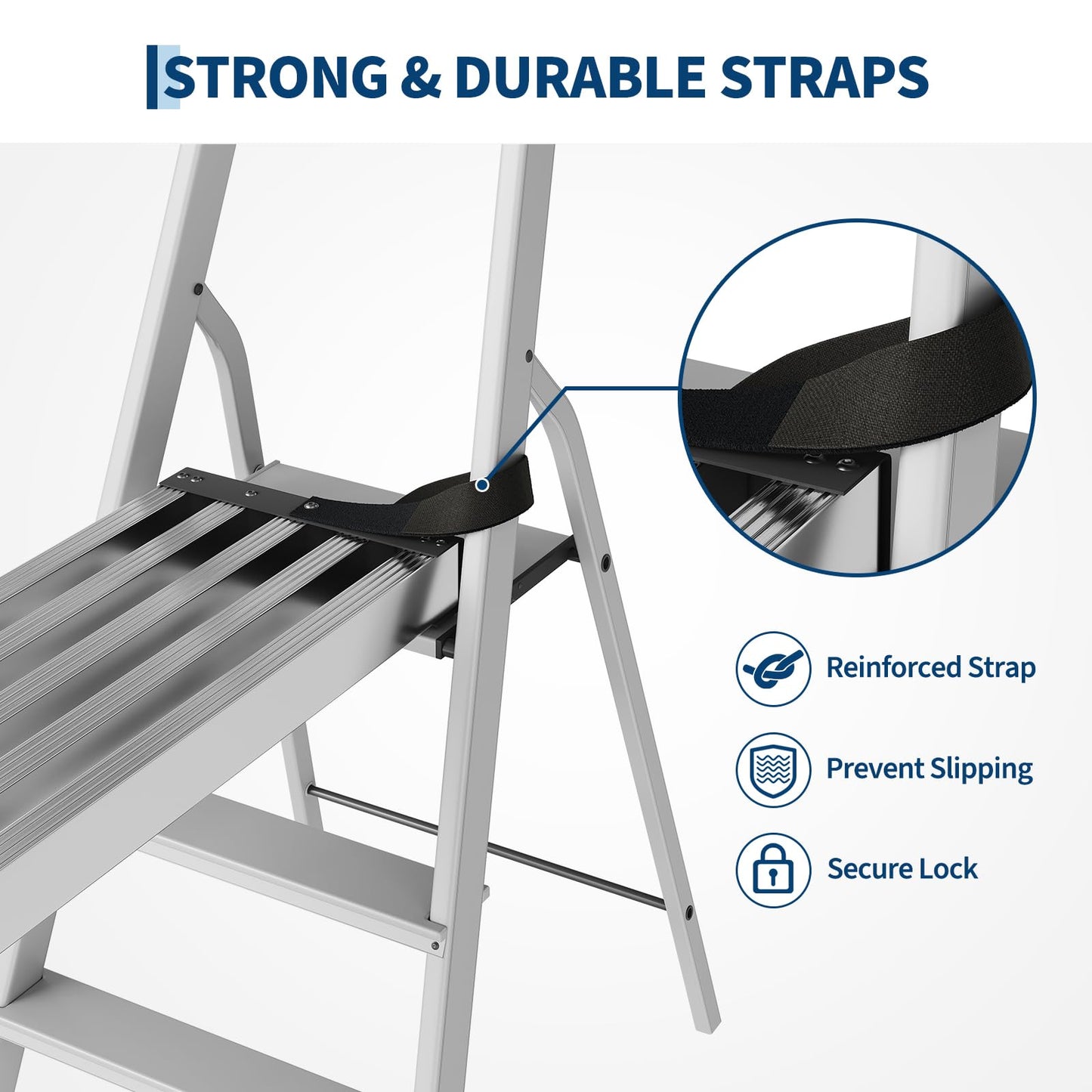 Telescoping Aluminum Work Plank, Heavy Duty Scaffold Platform Accessory, 9-15FT, 440LB Capacity, Anti-Slip, Portable Ladder Extension Board for Indoor/Outdoor Use