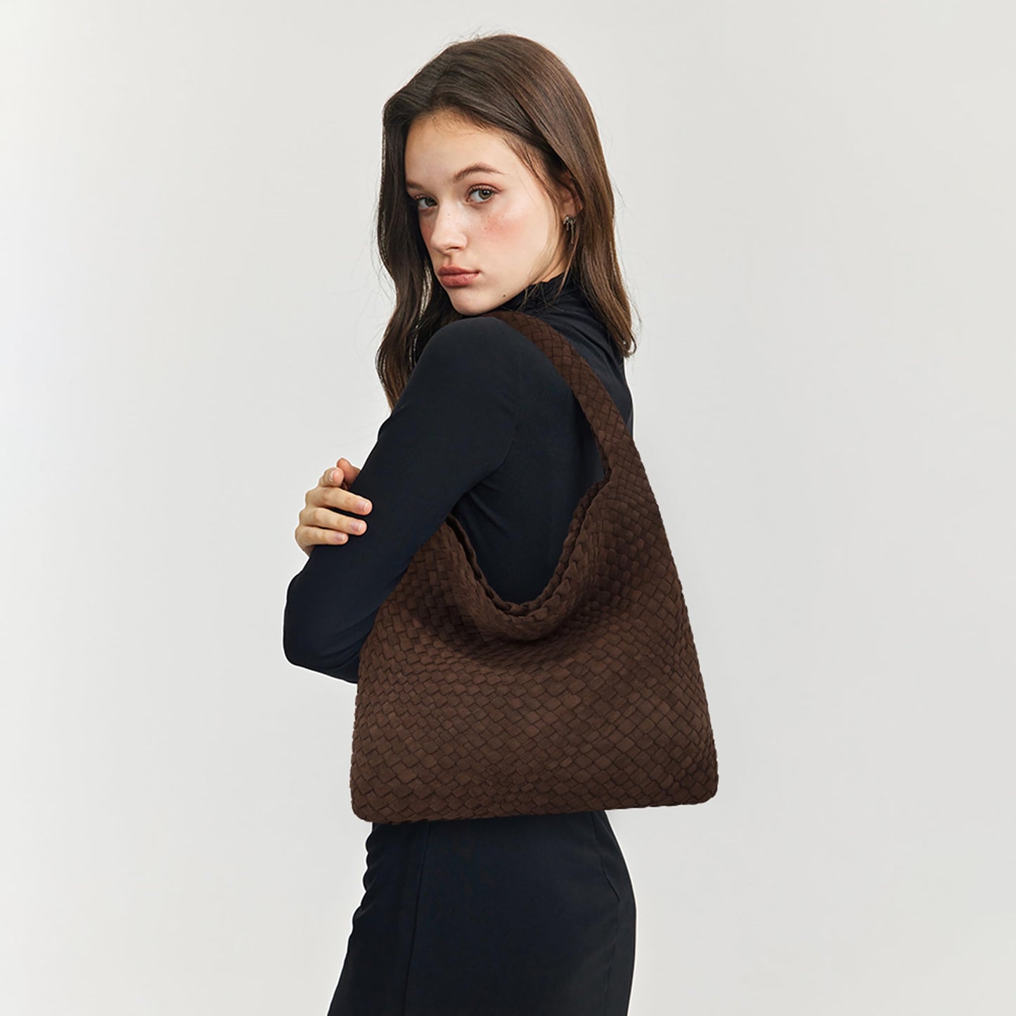 Queenoris Fashion Hobo Bags for Women Top-handle Shoulder Bag Vegan Leather Purses Soft Summer Tote Bag