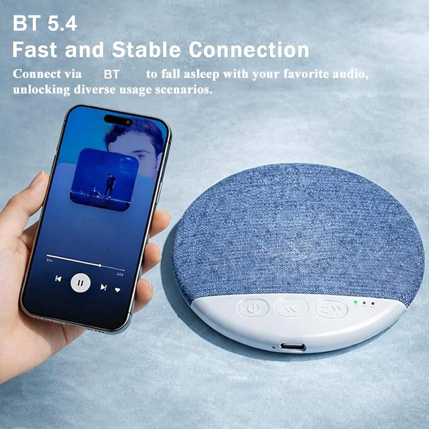 Generic Blue Tooth Pillow Speaker for Sleeping - Under Pillow Speakers, Bone Conduction Pillows Speaker with Soothing