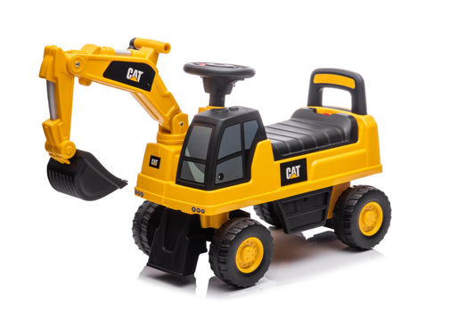 Best Ride On Cars CAT Excavator Push Car – Licensed Caterpillar Ride-On Digger Toy for Kids with Rotating Bucket & Under-Seat Storage – Construction Vehicle for Toddlers