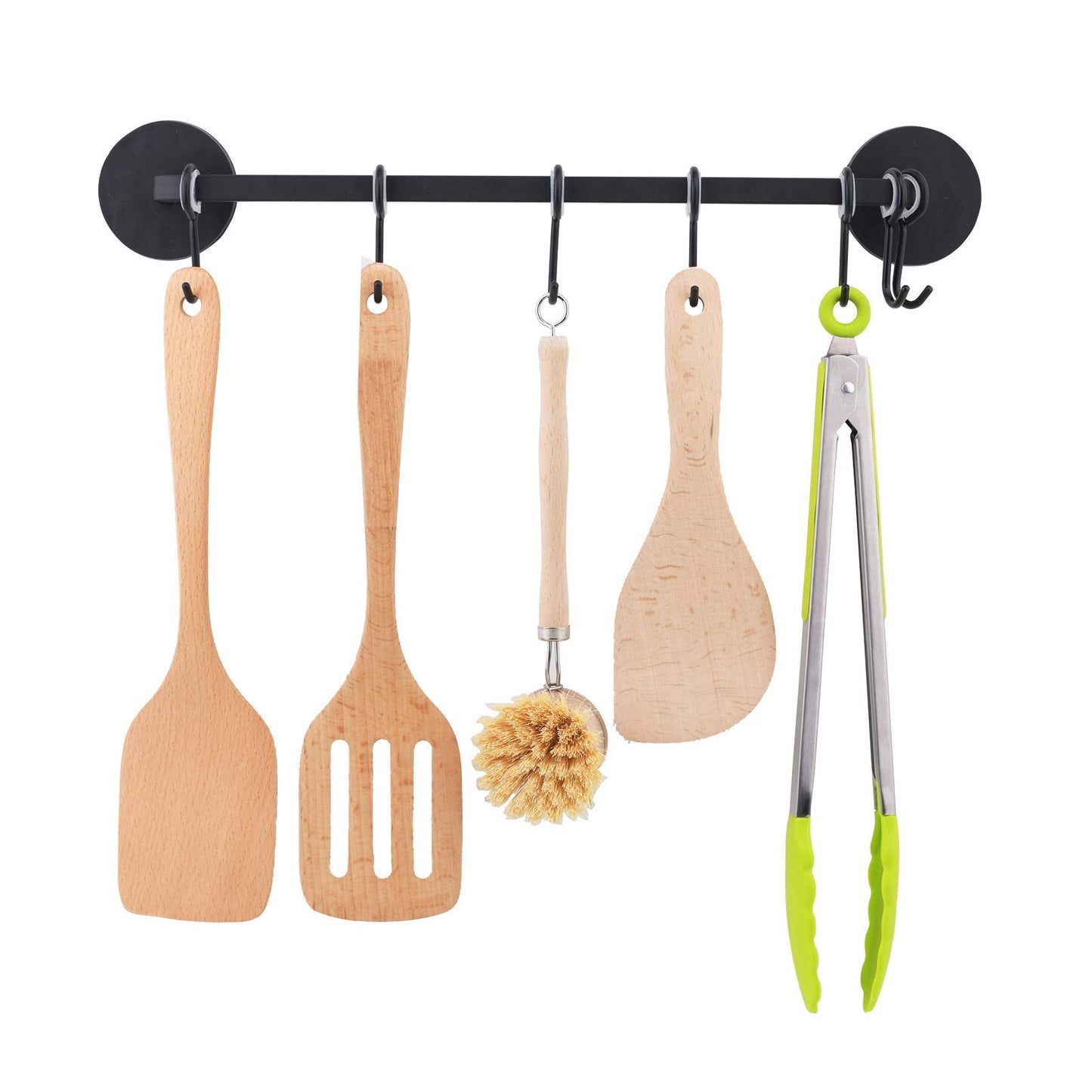 LEVOSHUA 7 Hooks Magnetic Utensil Holder Untensil Rack Tool Hanger Organizer for Refrigerator, Metal Cabinet, Metal Stove, Grill, BBQ