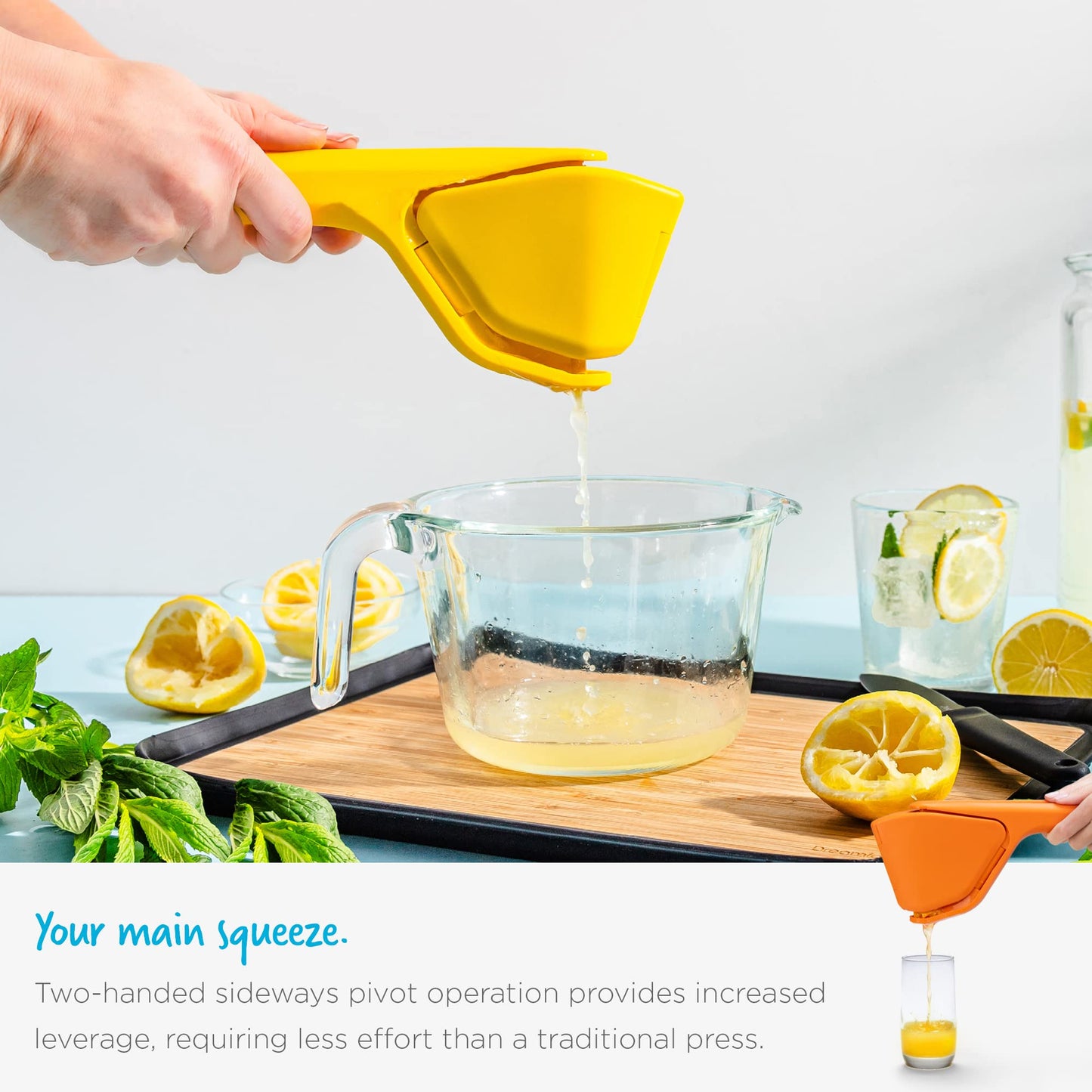 Dreamfarm Original Lime Fluicer Easy-Squeeze Fold-Flat Citrus Juicer - 9 Inch, Suits Lime Only