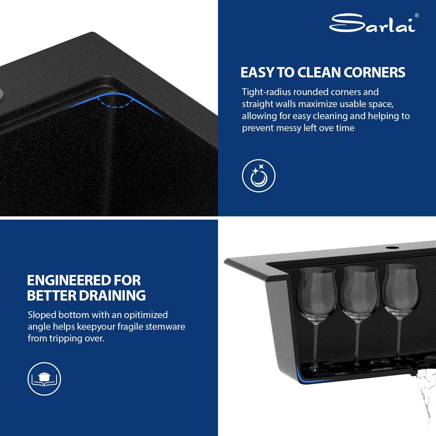 Sarlai 30 Granite Composite Black Kitchen Sink - 30"x22" Drop In Kitchen Sink Ledge Workstation Black Granite Quartz Composite Top-Mount Single Bowl Sinks Basin with Gold Accessories