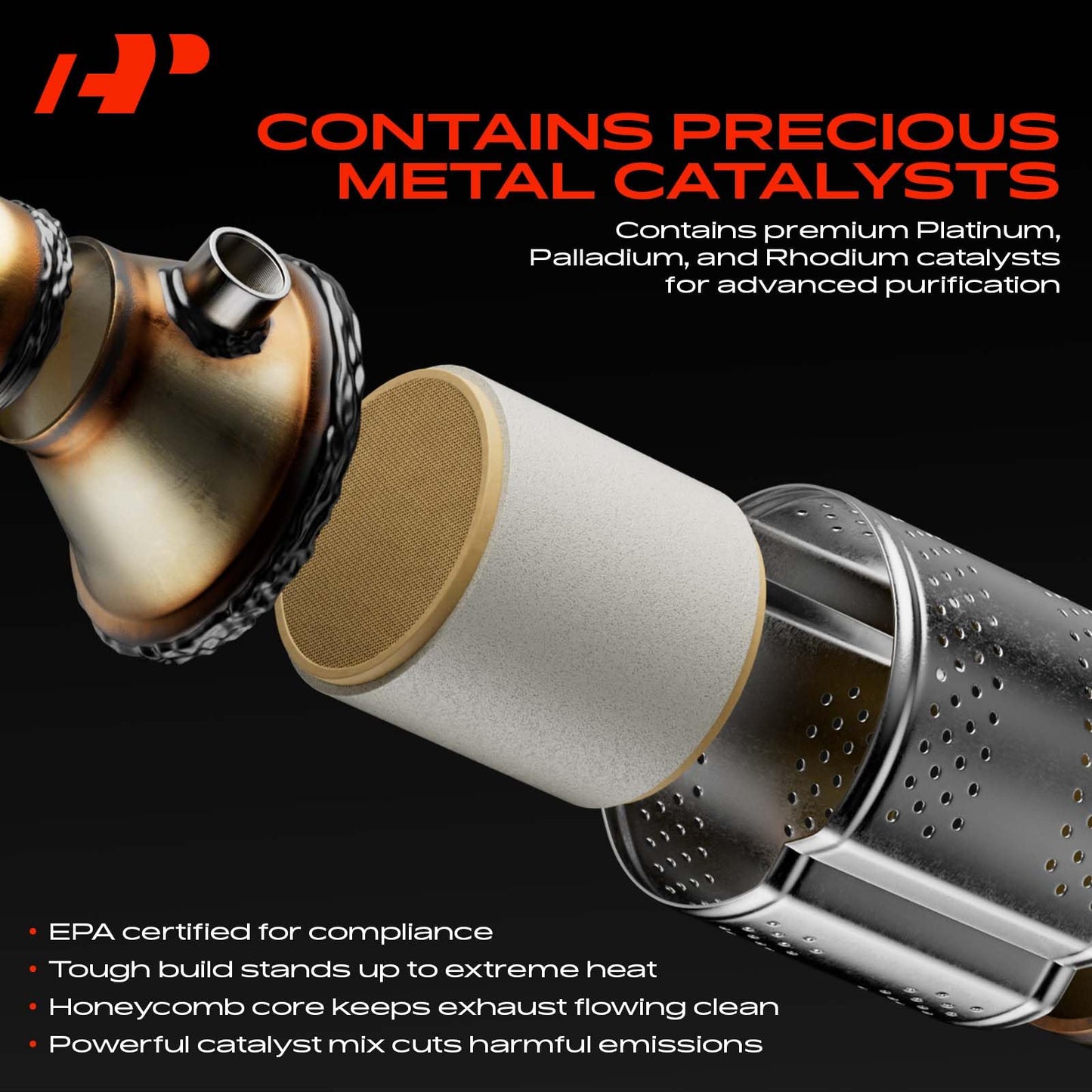 A-Premium Catalytic Converter with Gasket Kit Direct-Fit Compatible with Kia Sorento 2014-2020 2.4L & Hyundai Santa Fe Sport 2013-2018 2.4L, E.P.A. Compliant, Replace# EC41286