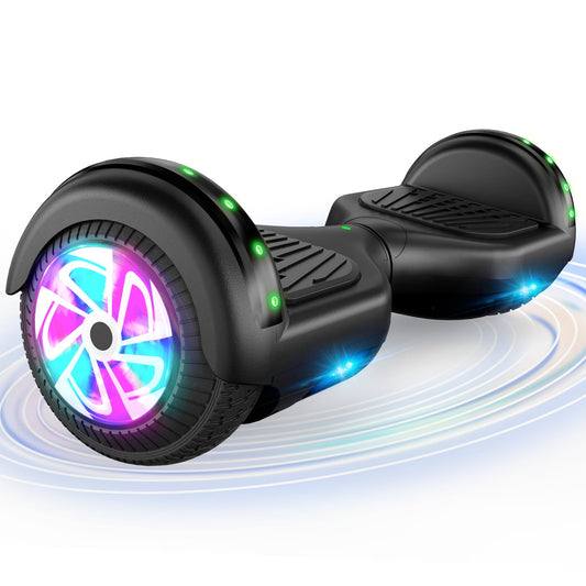 CBD Scooter with Corlorful LED Lights,6.5" Wheels, Dual 300W Motor Scooter for Kids Girls Boys Adults, All Ages