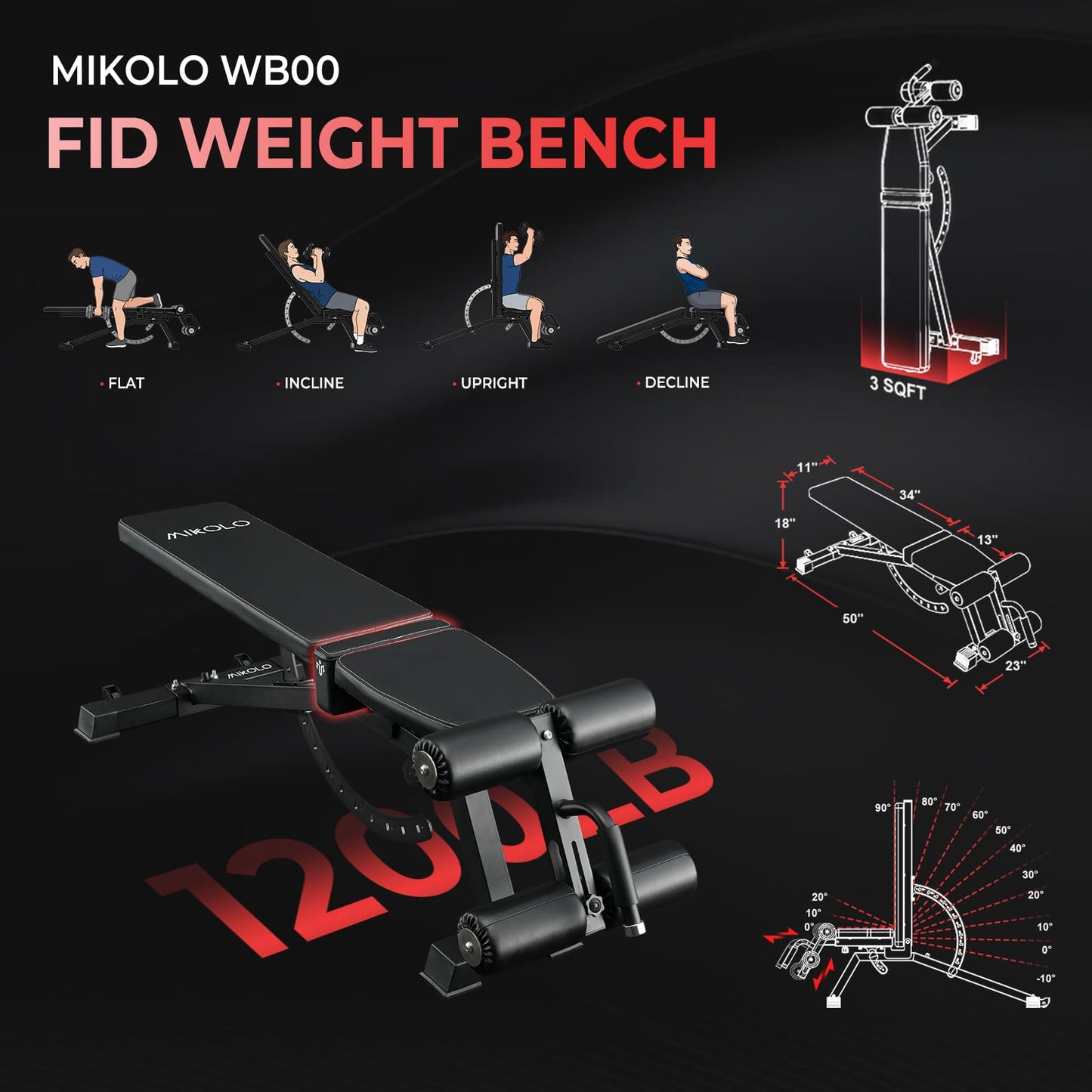Mikolo Smith Machine, 2200lbs Squat Rack with LAT-Pull Down System & Cable Crossover Machine, Power Rack and Packages (RPRO230HPHGP)