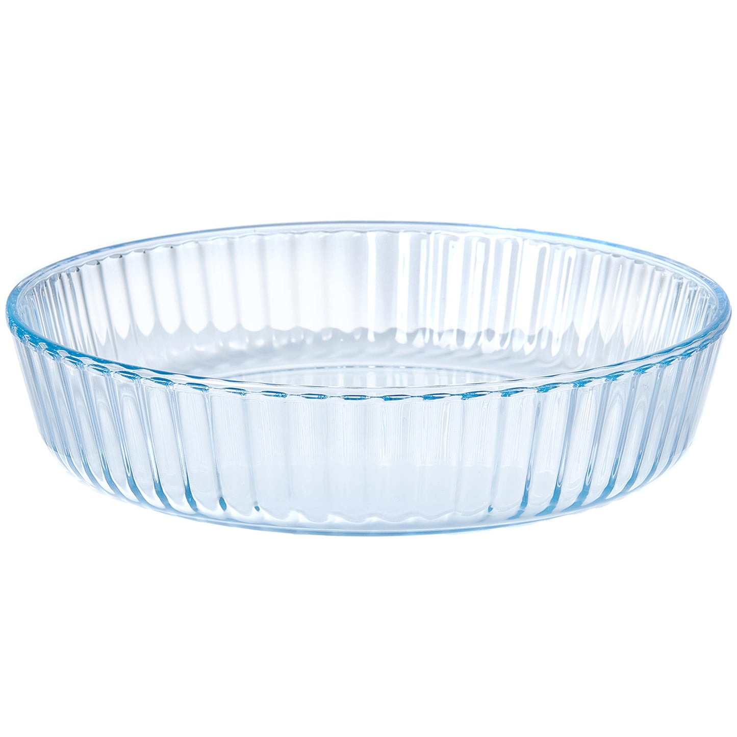 RONDURE Deep Glass Pie Plate for Baking - 10-inch Round Glass Pie Dish Crust Pan Serving Plate for Oven Baking Key Lime Crust, Cakes, Potato 9 inch