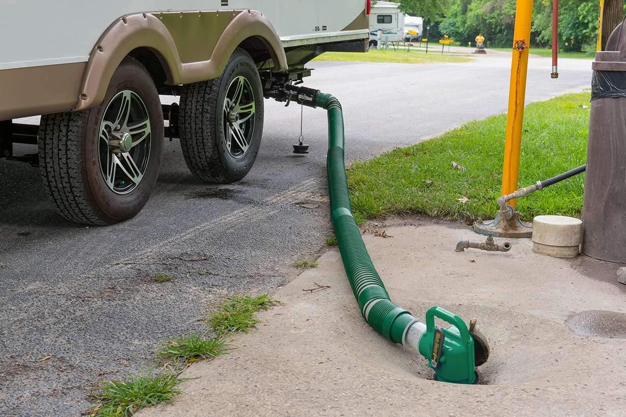 Lippert 359724 Waste Master 20’ Extended RV Sewer Hose Management System , Green