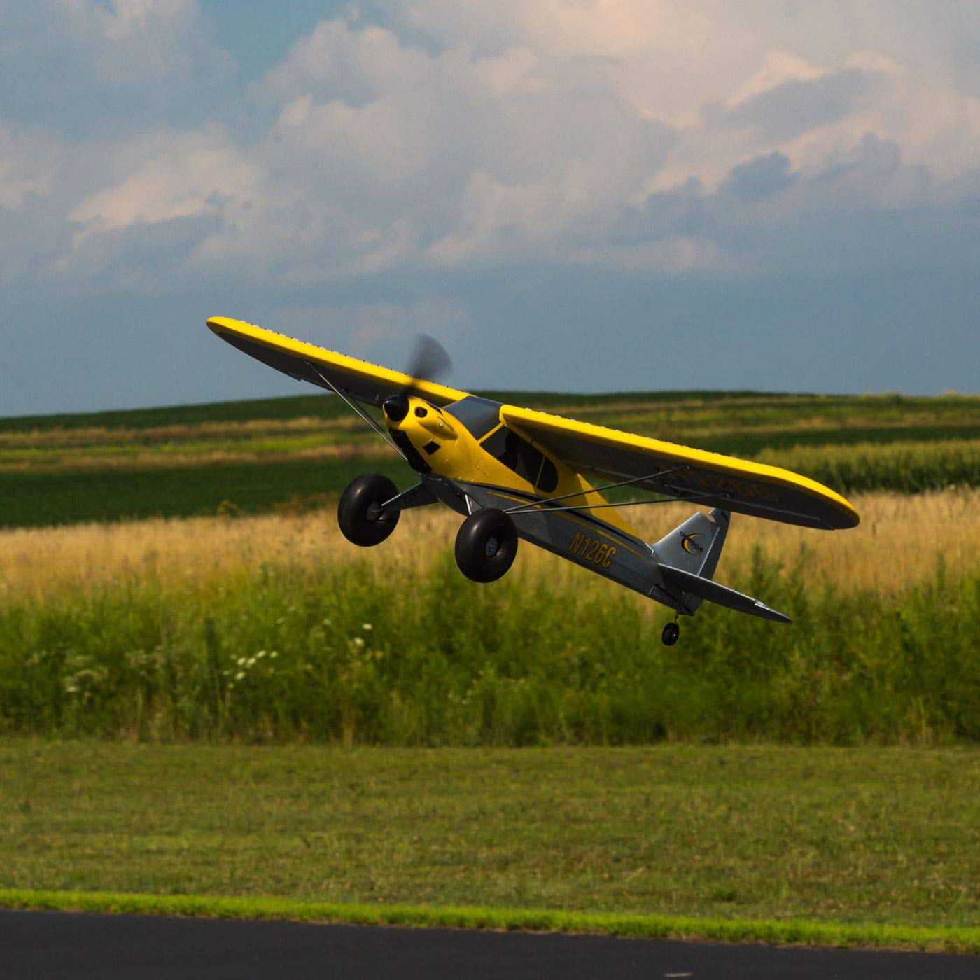 HobbyZone RC Airplane Carbon Cub S 2 1.3m BNF Basic (Transmitter, Battery and Charger not Included) with Safe, HBZ32500, Yellow