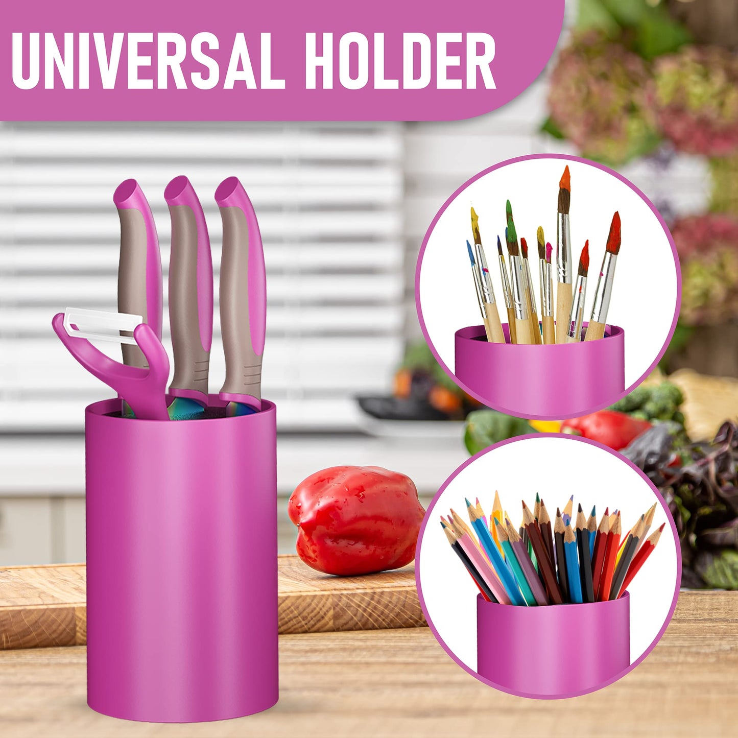 TruChef 5-Piece Kids Knife Set for Real Cooking | Stainless Steel Chef, Paring & Serrated Knives with Peeler & Holder | Safe Junior Chef Cooking Set for Kids (5 pcs, Pink)