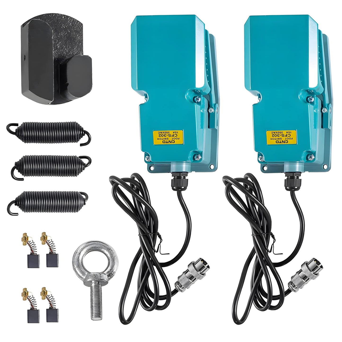 1600W Electric Rebar Bender, 19.6"L x 17.7"W x 31.1"H, Steel Bar Bending Machine with Foot Pedal, Portable Handle, 0°-180° Adjustable Angle, 6-7 Second Fast Bending Speed