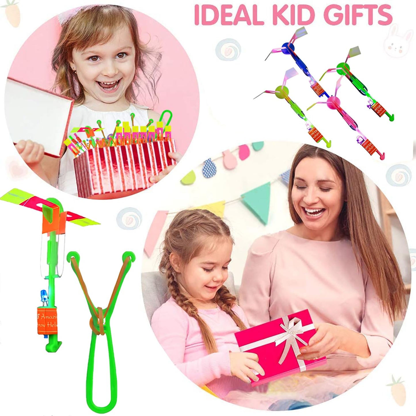 42 Sets Slingshot for Kids,Light Up Flying Toys,Glow In The Dark Party Supplies,Camping Essentials,Beach,Outdoor Games,Outside Toys,Valentines Day Gifts,Classroom Prizes,Party Favors for Kids 8-12 4-8