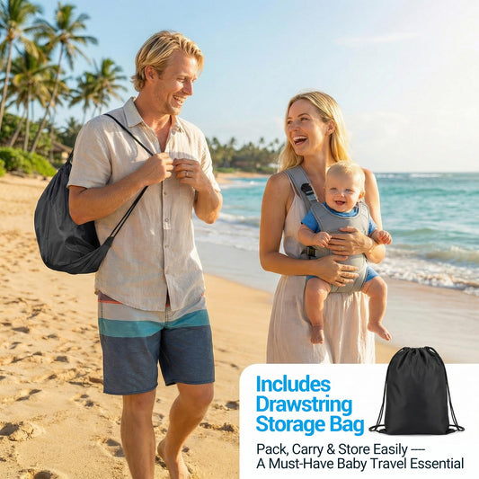 Neoprene Water Baby Carrier Newborn to Toddler, Ergonomic Waterproof Infant Chest Holder with Adjustable Straps, Breathable & Lightweight Baby Wearing Gear for Summer Pool Swimming & Beach