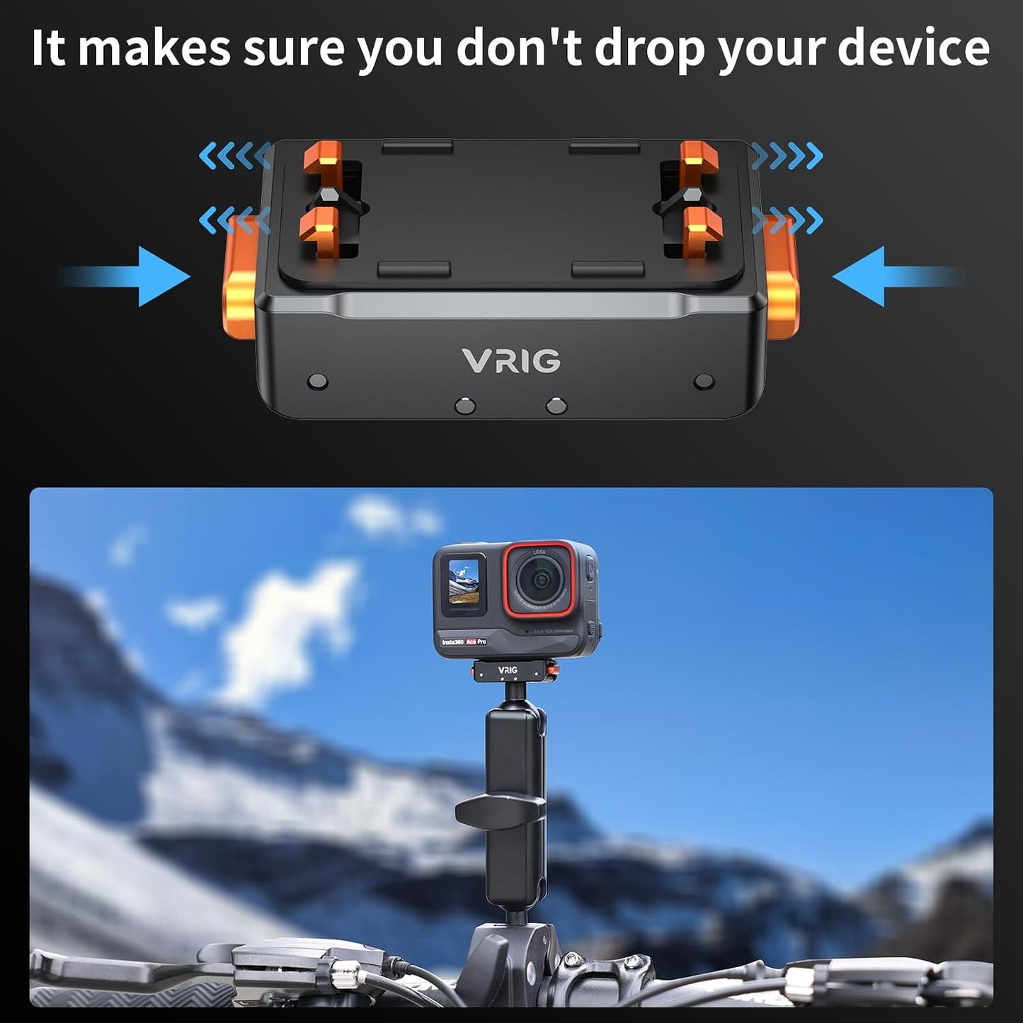 VRIG Express Insta360 X5/X4 PRO2, 1/4" Insta360 X4/X3/ONE 360 X2 VRIG Magnetic Quick Release Mount for Air/ACE/ACE