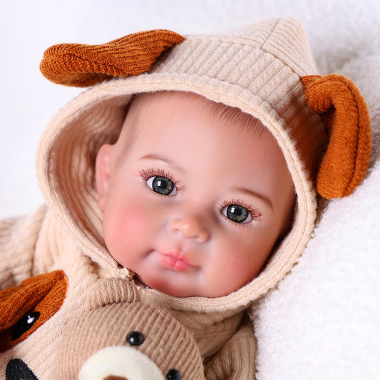 BABESIDE Lifelike Reborn Baby Dolls, 20 Inch Realistic Real Life Baby Poseable Doll Boy Soft Vinyl and Cloth Body Baby Dolls with Clothes and Toy Gift for Kids Age 3+