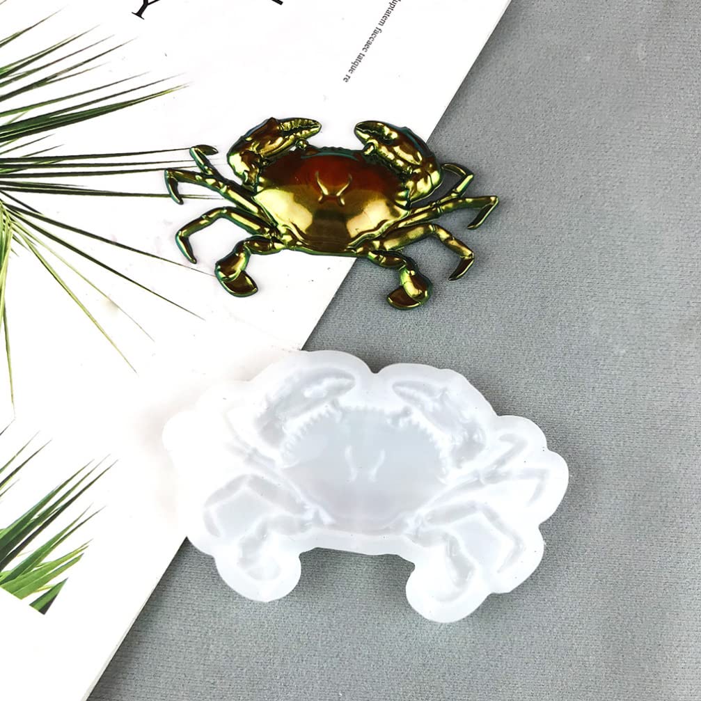 COHEALI Resin Molds Crab Silicone Marine Life Ocean Animal Epoxy Resin Casting Molds Crab Fondant Chocolate Baking for DIY Keychain Jewelry Craft Making