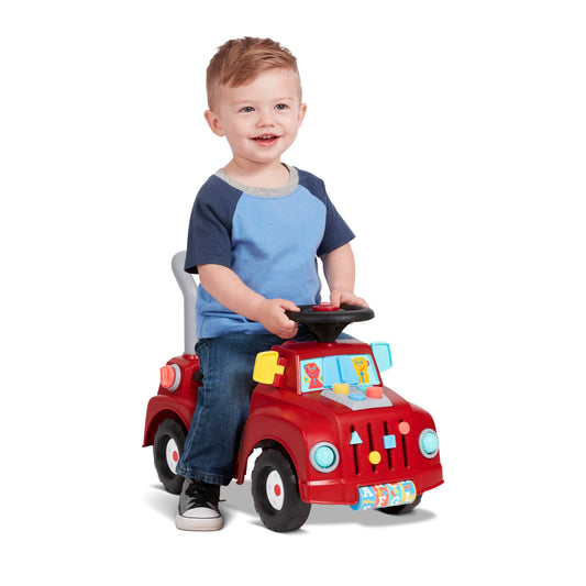 Radio Flyer Tinker Truck, for Toddlers 1-3, 3-in-1 Push Walker Ride On Car with 20 Sensory Activities, Anti-Tip Feature, Under-Seat Storage, Lights and Sounds, 42 lb Capacity, Toddler Ride On Toys