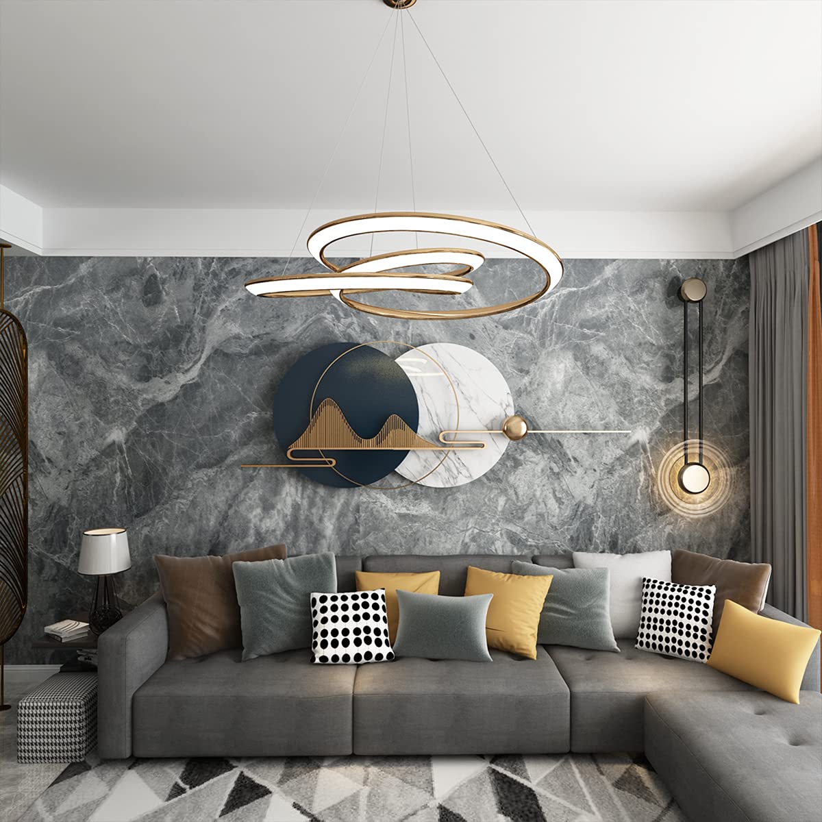 24"x197" Gray Marble Look Contact Paper Textured Grey Granite Wallpaper Peel Stick Counter top Decorative Paper Removable Waterproof Adhesive Thick Matte Wall Paper Roll Kitchen Bathroom Vinyl Wrap