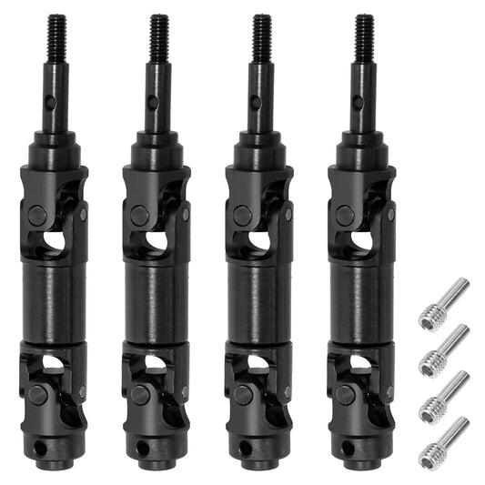 LRFHL RC Drive Shaft CVD Stainless Steel Drive Shaft for Traxxas 1/16 Mini Slash 4X4 BL-2s 108164-1 RC Car Upgrade (4PCS, Black)