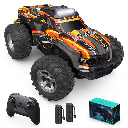 Remote Control Car for boys, 1:16 Scale All Terrain RC Cars,High Speed 25Km/h Fast Car with Colorful Led Light and spray, 2x1300mAh Rechargeable Battery RC Truck, Toy Car Gift for Teen Boys Girl Kids