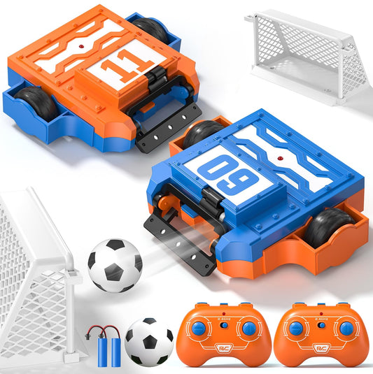 ACIKETO Remote Control Battle Robots Soccer Robot Game Set for Kids, 2-Player RC Football Robots Table Game with 2 Balls & 2 Goals, Fighting Robot STEM Toy Birthday Gift for Boys and Girls Age 5 & Up