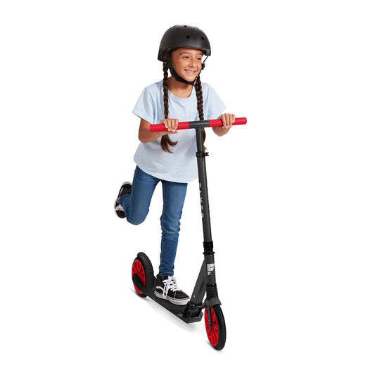Radio Flyer Kickstart Max, Kick Scooter, Adjustable Handlebars & Foldable, Red Scooter 8+ Years, and up to 220 lbs
