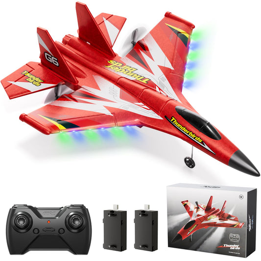 Foam RC Plane for Kids Adults Beginner, Remote Control Airplane RC Jet Helicopter Plane for Kids Adults, 2.4GHz Remote Control Fighter Toys with Gyro Stabilizer Easy to Fly Outdoor Toy for Kids Boys