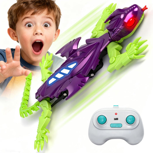 ORAANEYOYO Winged Flying Wall Climbing Gecko - Interactive RC Wall Crawler Robot Lizard,Geckos RC Toys for Boys Girls Teens Ages 3+, Halloween Birthday Gifts Easter Basket Stuffers Stocking Stuffers