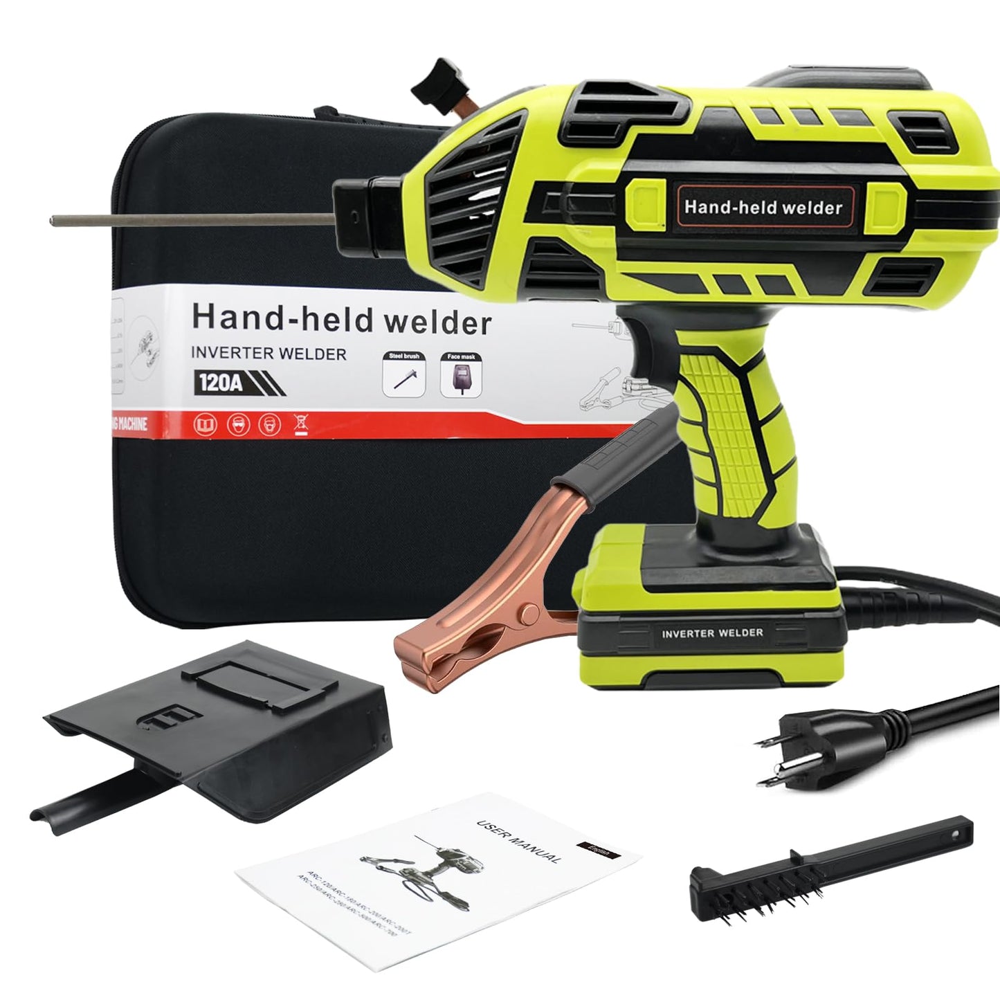 TRQWH Portable Welder Machine 110V ARC Handheld Welder & Auto Darkening Welding Helmet