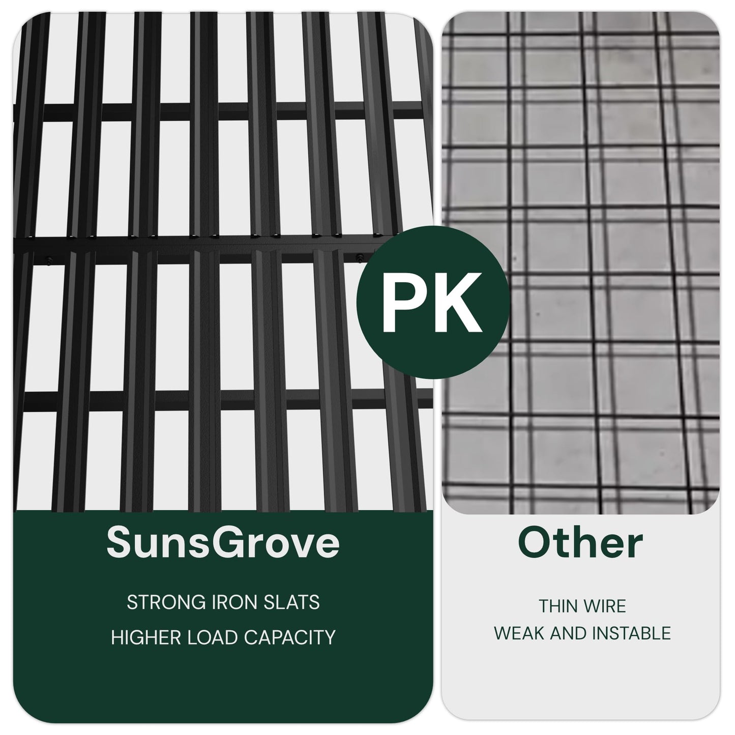 SunsGrove 4x8 Garage Storage Overhead Rack Organization, Adjustable Ceiling Mounted Storage Racks, 800LBS Weight Capacity, 22"-40" Ceiling Dropdown, 2 Pcs, Hammertone Black