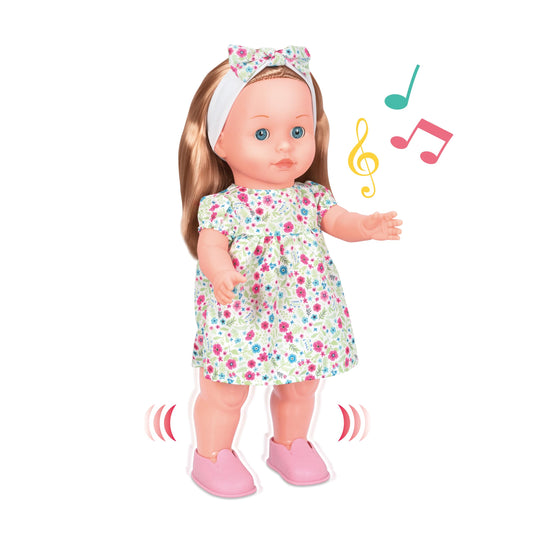 Mother Love Walking Dolls,16 Inches Interactive Baby Dolls, Baby Dolls with Hair, Singing and Walking Dolls for Girls,for 3+ Year Old Girls Gifts