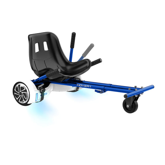 Hover-1 Buggy Hoverboard Attachment Compatible with Most 6.5" & 8" Electric Hoverboards, Hand-Operated Rear Wheel Control, Adjustable Frame & Straps, Easy Assembly & Install Hoverboard Go Kart