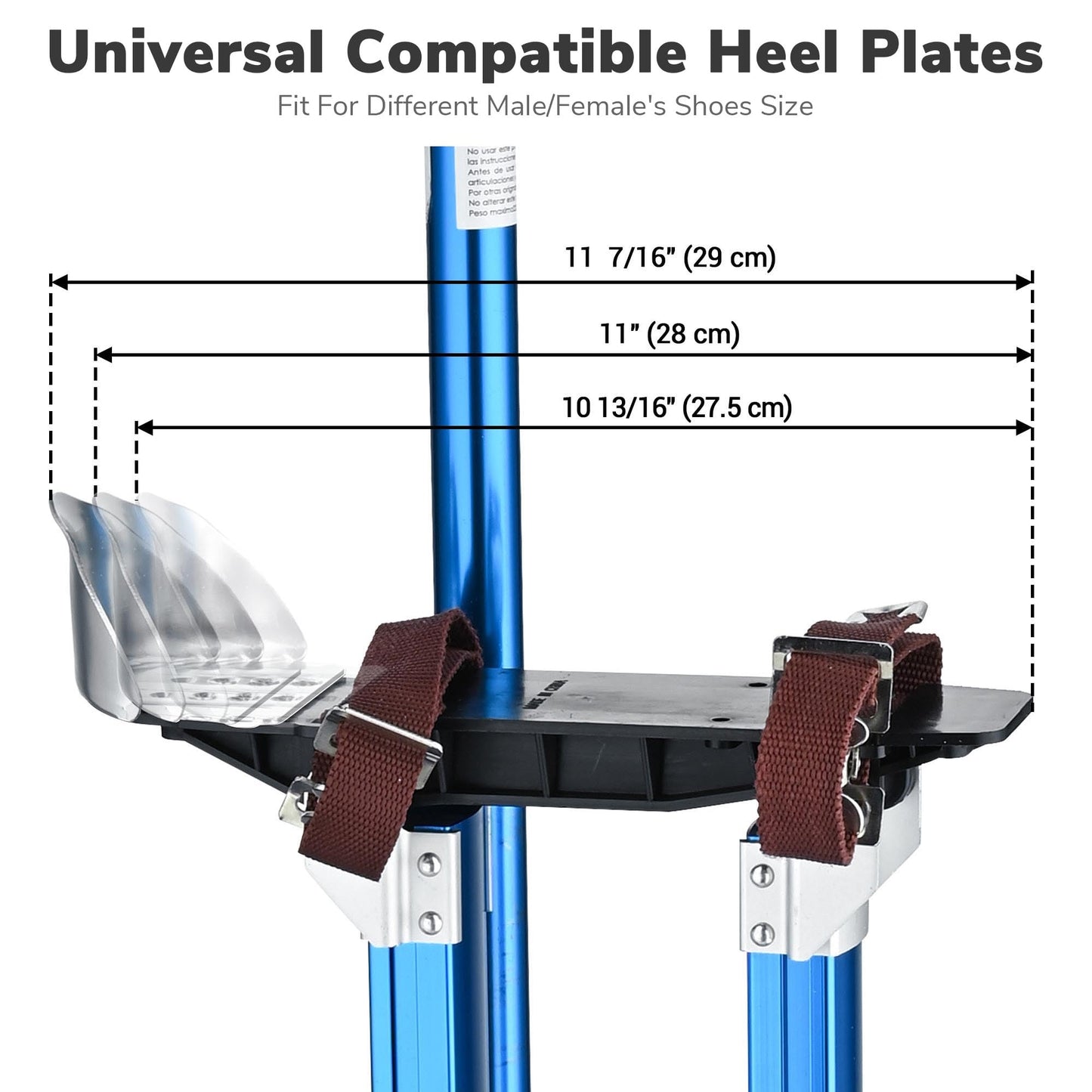 Yescom Drywall Stilts 36" - 50" Adjustable Aluminum Drywall Tools with Comfort Leg Pads for Sheetrock Painting Parade Costume Cleaning String Light Decor - 1 Pair of Blue Stilts