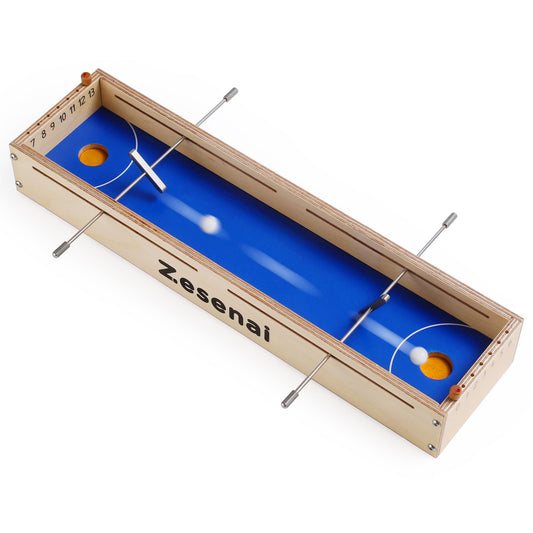 Zesenai Micro Football Reflex Game – Mini Foosball & Air Hockey Tabletop Game, Fast-Action 2 Player Wooden Skill Game for Kids and Adults, Fun Family Night or Friends Party