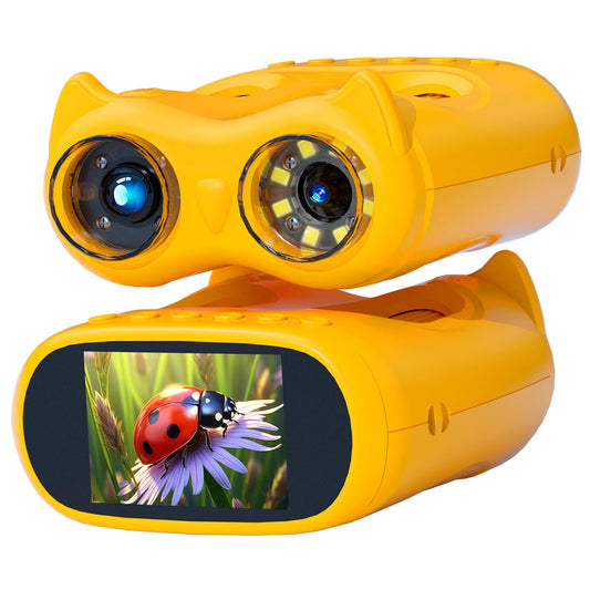 Pozifu Handheld Microscope for Kids, 2 in 1 1000X Pocket Digital Microscope & 10X Telescope for Kids - Science Kits STEM Toys - Gifts for Boys Girls Ages 3 4 5 6 7 8 9 10 11 12 (Orange)