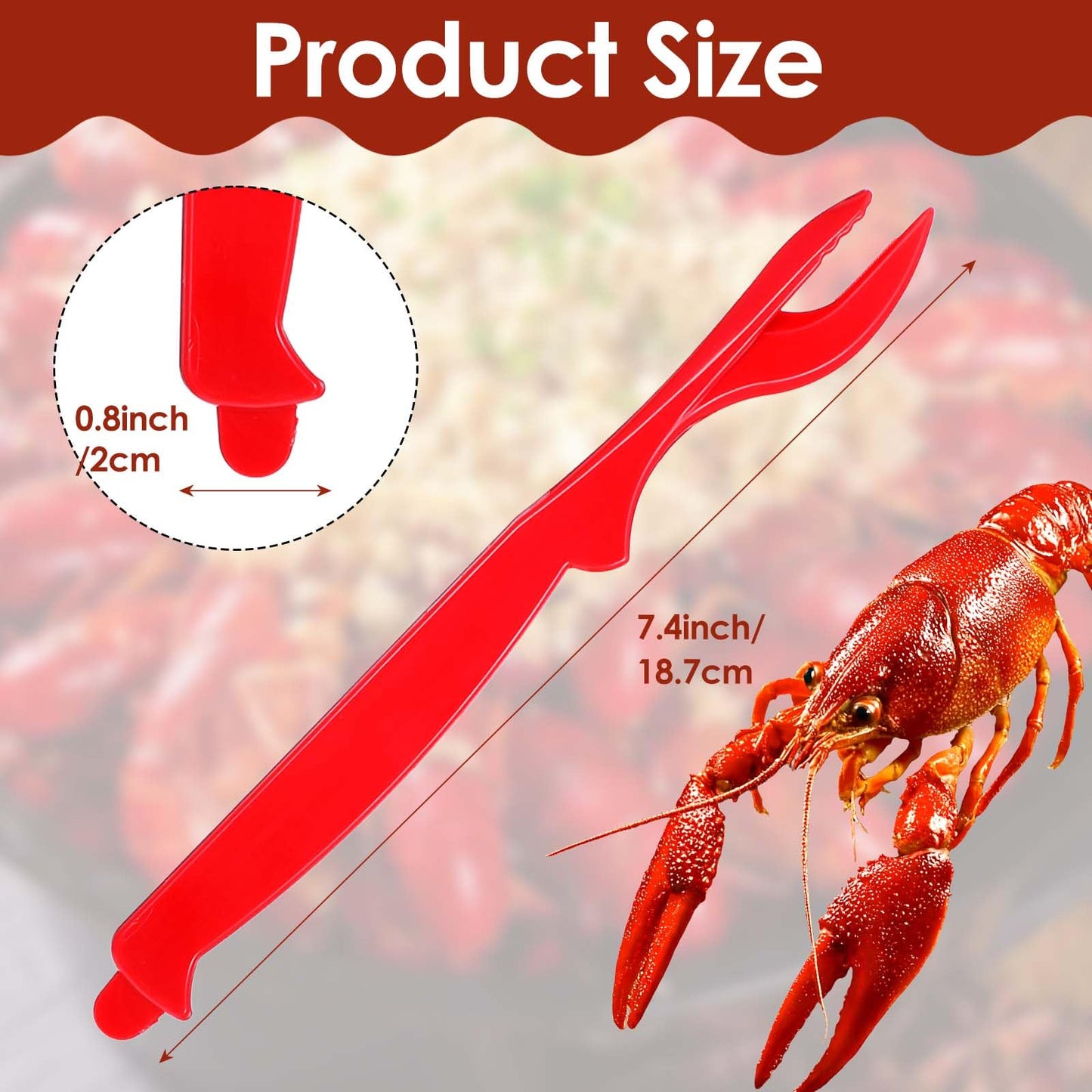 50 Pcs Seafood Tools Bulk, Crab Tools Set, Easy Opener Prawns Shellfish Picks Knife, Crab Legs Crackers Tool for Lobster, Crabs, Crawfish, Prawns, Shrimp