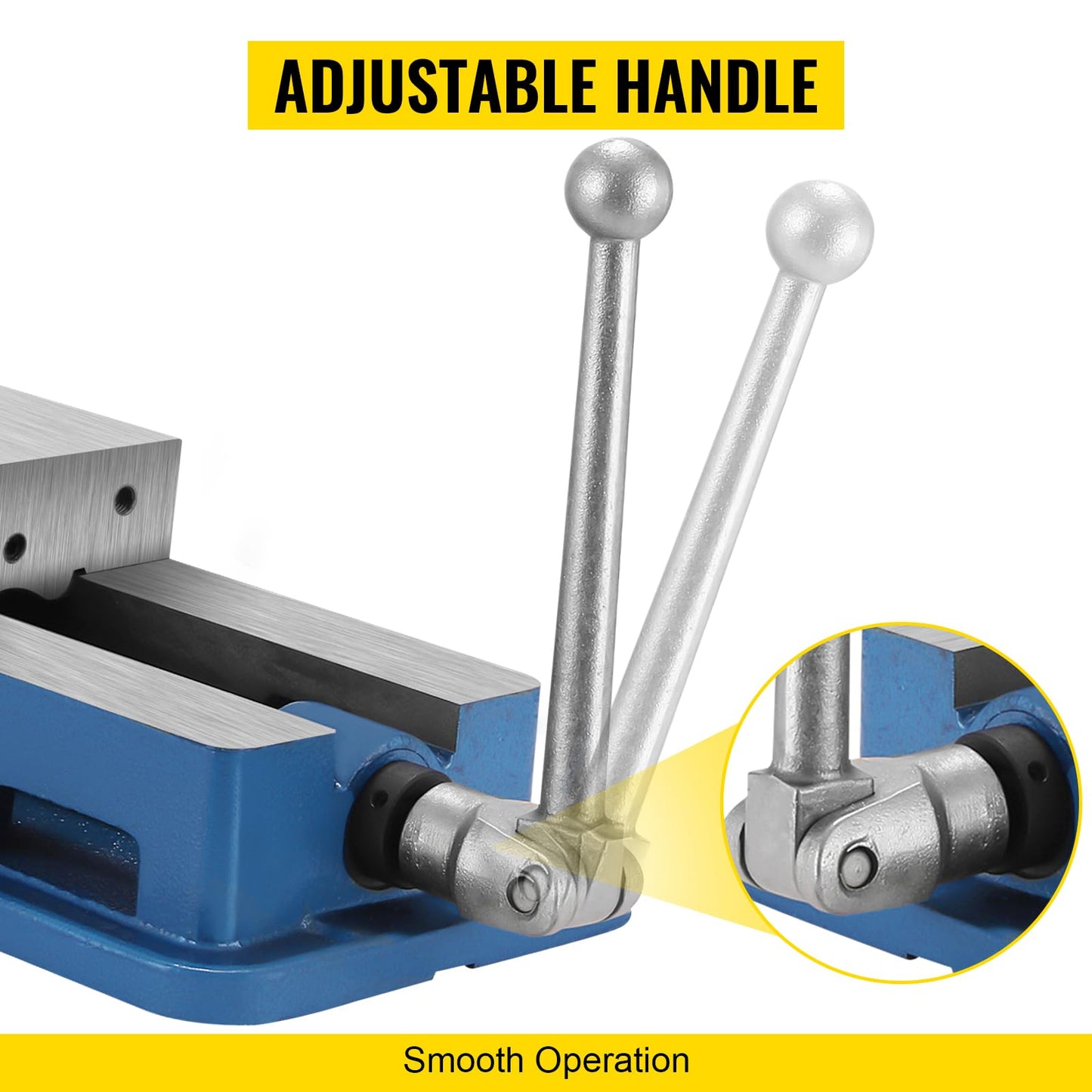VEVOR 6 Inch ACCU Lock Down Vise Precision Milling Vice 6 Inch Jaw Width Drill Press Vise Milling Drilling Machine Bench Clamp Clamping Vice (6'')