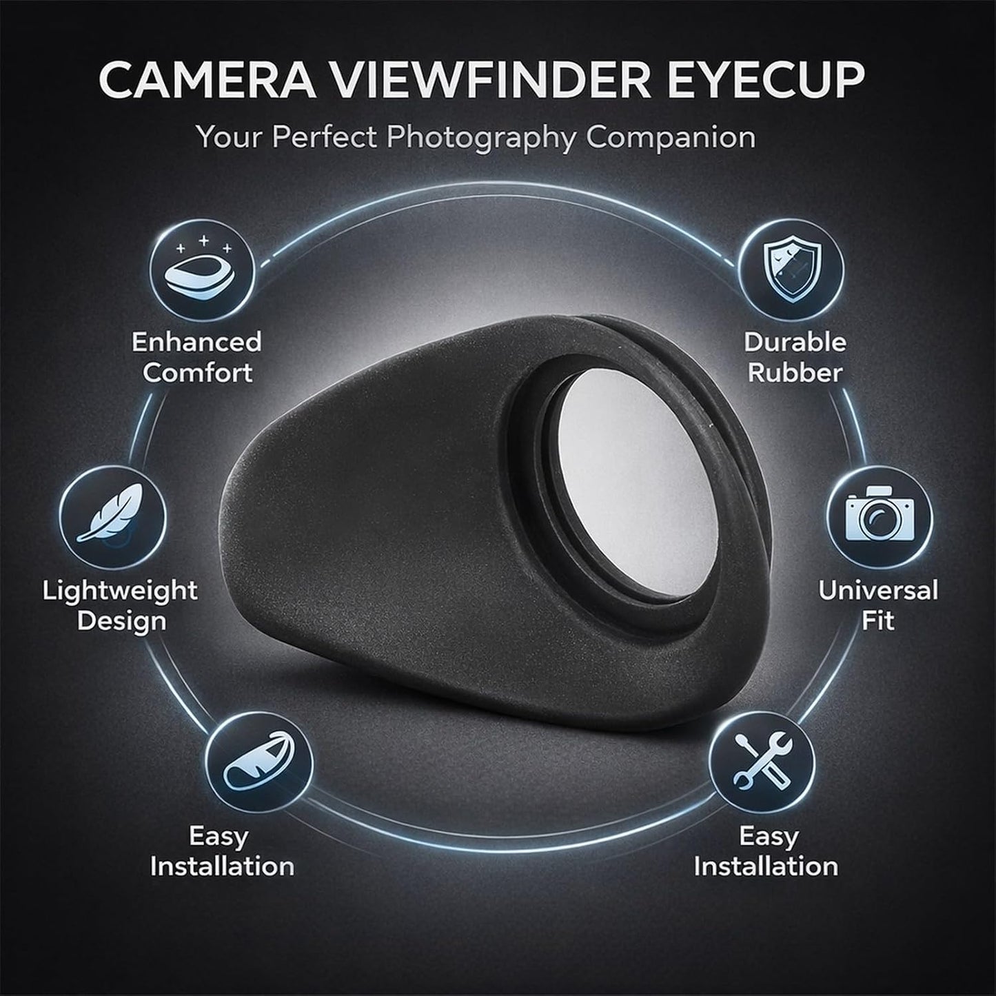 SD1000 MC1500 MC2500 Camera Viewfinder Eyecup Rubber Eyepiece Replacement for Durable and Comfortable - Blocks Ambient