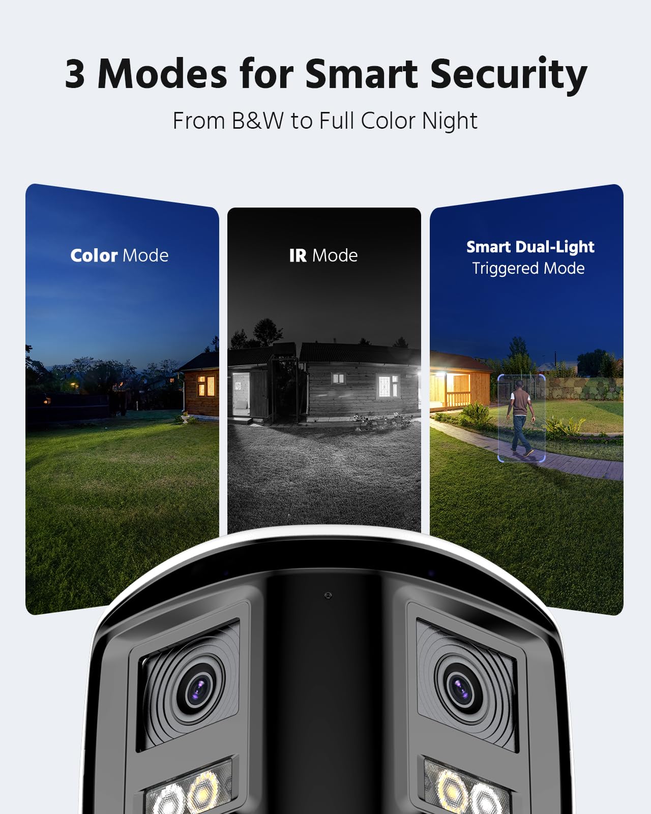 ANNKE FCD800 4K 8MP Dual Lens PoE Security Camera, 180°Panoramic View, Smart Light Color Night Vision, Two-Way Audio, Light&Sound Alarm, AI Human/Vehicle Motion Detection, IP67 Weatherproof