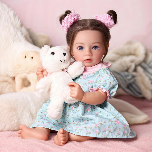 BABESIDE Drink and Wet Reborn Baby Dolls Girl, 20 Inch Lifelike Handmade Soft Vinyl Realistic Doll Can Drink & Pee with Accessories, Gift for Girls Age 3+ Pretend Play & Collection