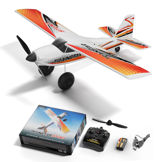 volantexrc 4 CH RC Plane TrainStar 500mm Brushless Remote Control Airplane Fighter RTF with 6-Axis Gyro,3 Modes & Aerobatics, 2.4GHz Radio Controlled Aircraft for Beginners & Adults (Red)