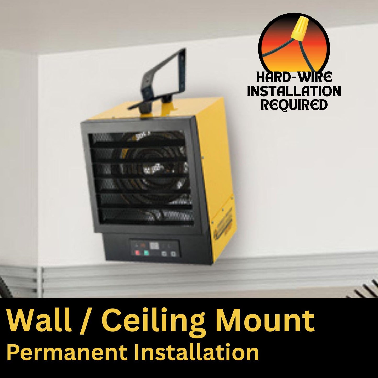 Dura Heat EWH5510 Electric Forced Air Heater with Remote Control 17,060 Btu, Yellow, Large