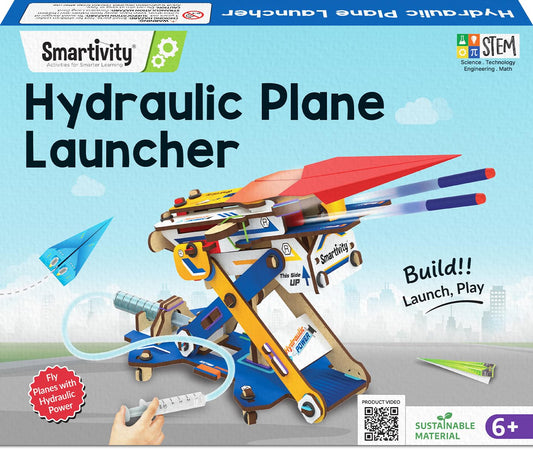 Smartivity DIY 2in1 Hydraulic Paper Airplanes & Darts Launcher STEM Toy for Kids Ages 6-14 Years I Birthday Gifts for Smart Kids | Science Kit for Boys & Girls 6, 8,10,12,14 Years Old